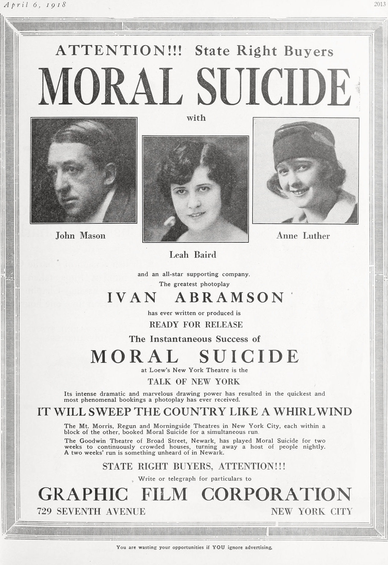 Moral Suicide