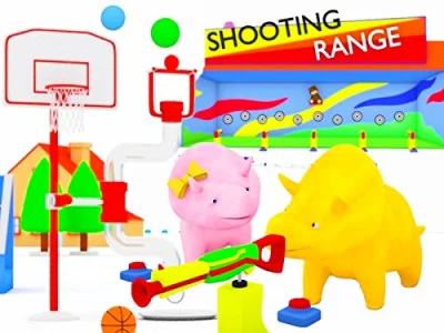 Learn numbers and colors with Dina and Dino the Dinosaurs: The Funfair/Playing Basket-ball