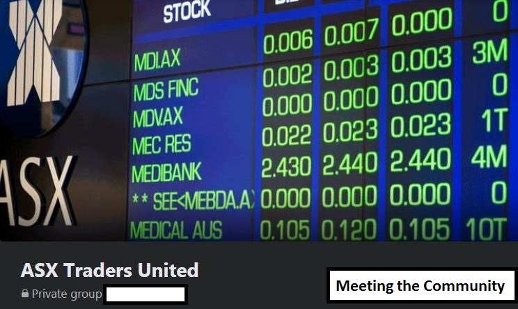 ASX Traders United: Meeting the Community