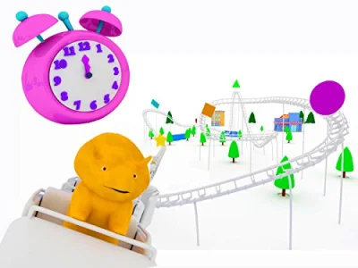 Learn shapes and numbers with Dino the Dinosaur: The Roller Coaster/The Clock