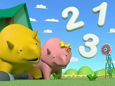 Learn with Dino: Dino and Dina look at the clouds and learn numbers/Dino plays Dominos