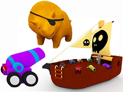 Learn colors with Dino the Dinosaur: Ice Creams/The Pirate Ship