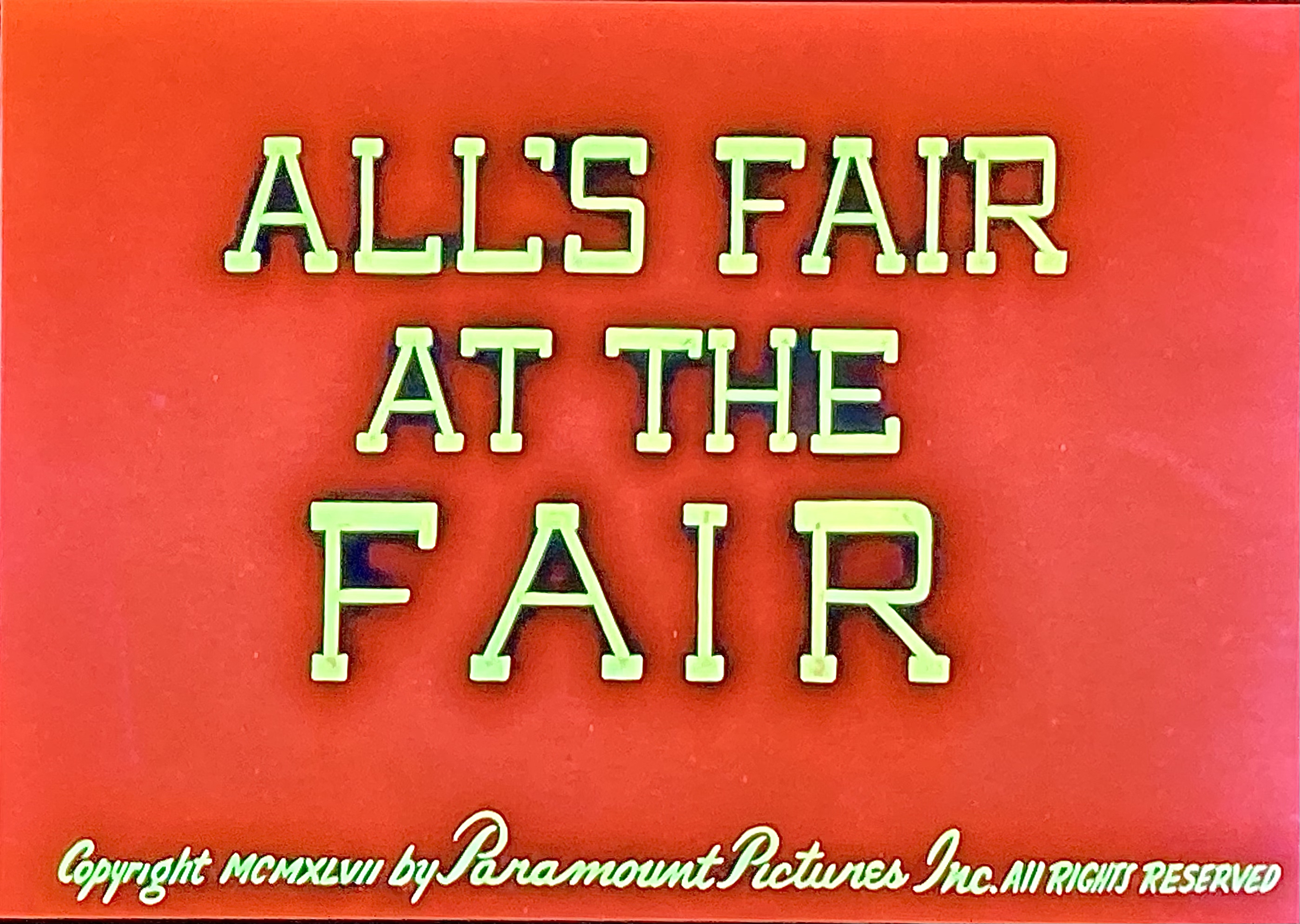 All's Fair at the Fair