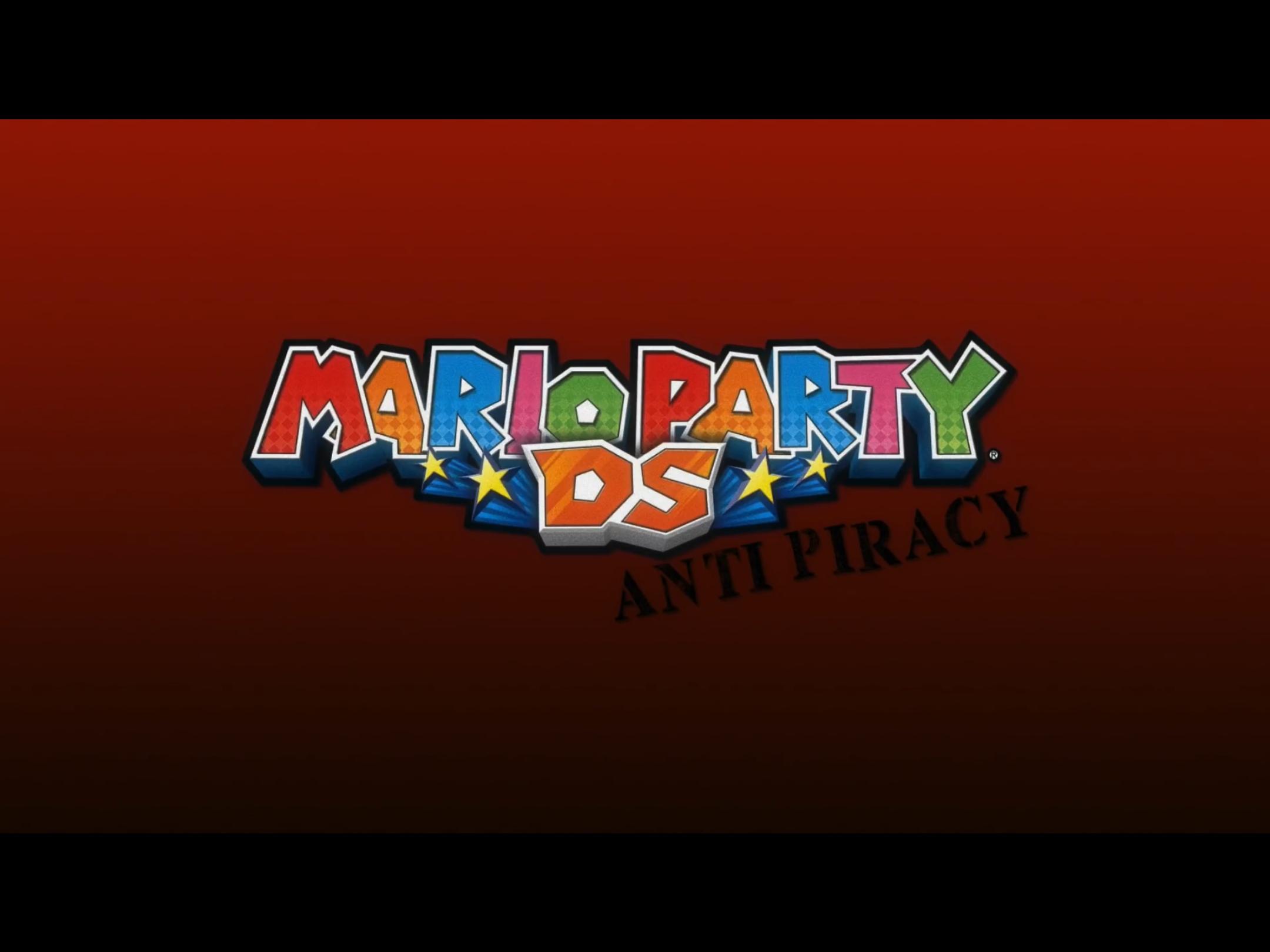 Mario Party DS: Anti-Piracy Screen