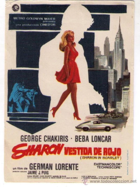 Sharon vestida de rojo