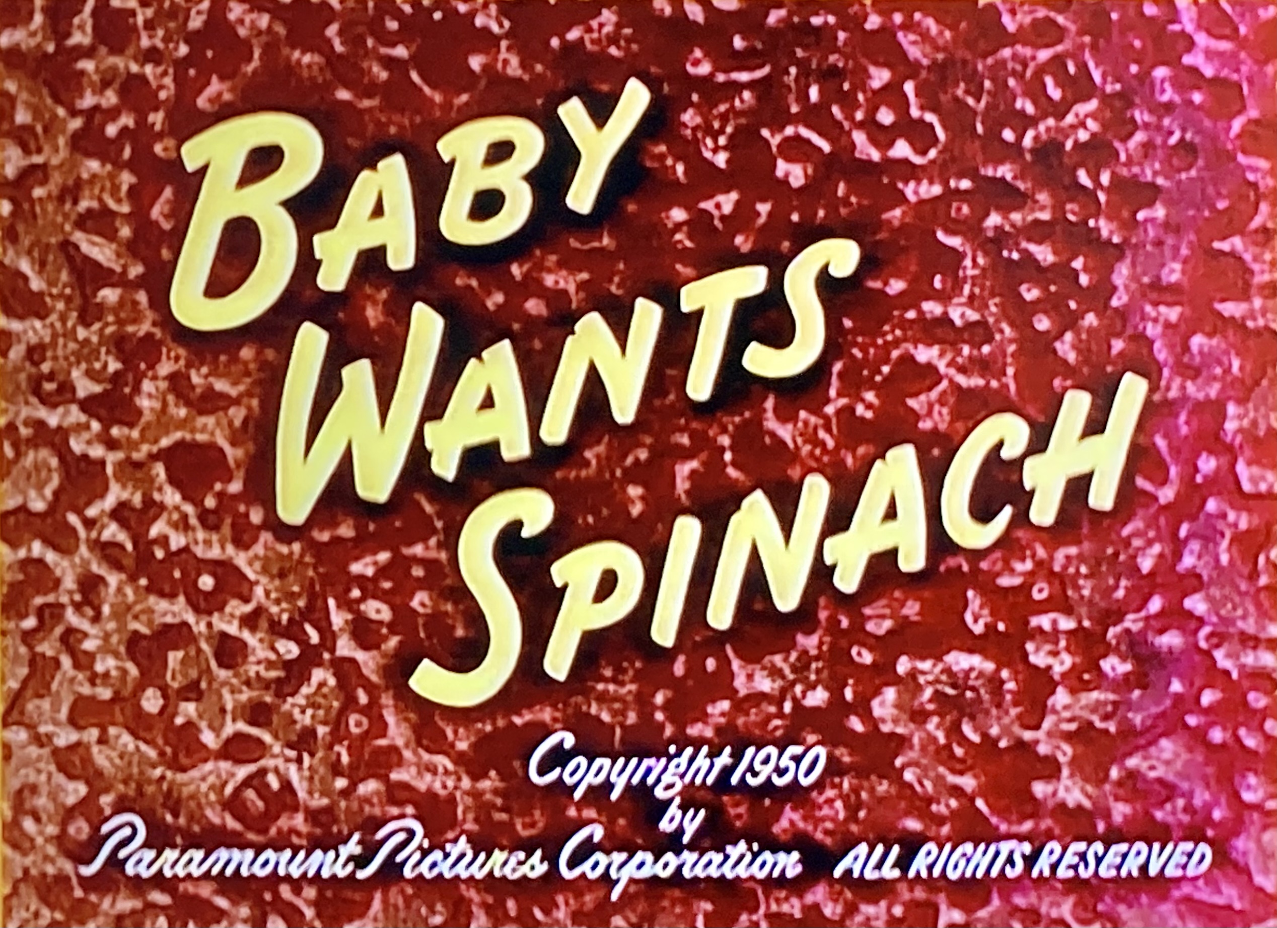 Baby Wants Spinach