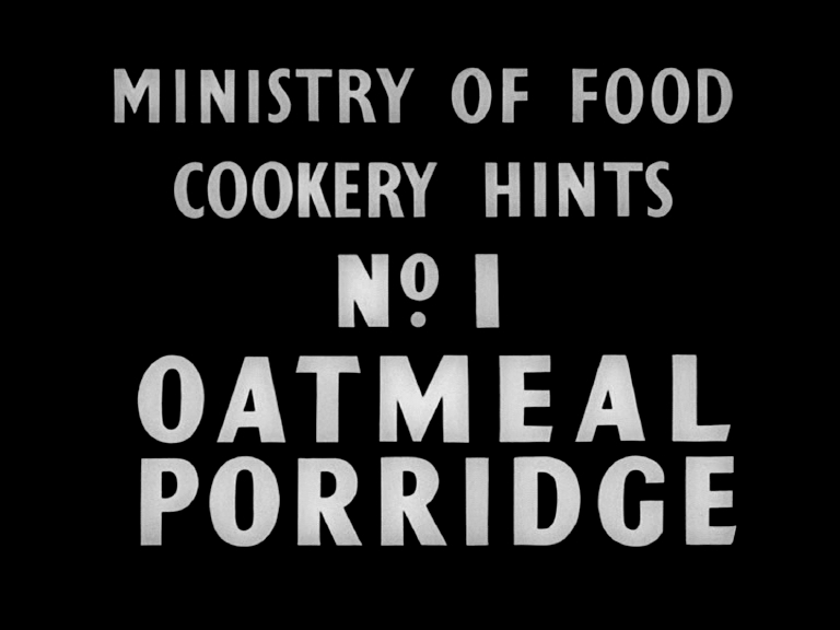 Cookery Hints: Oatmeal Porridge