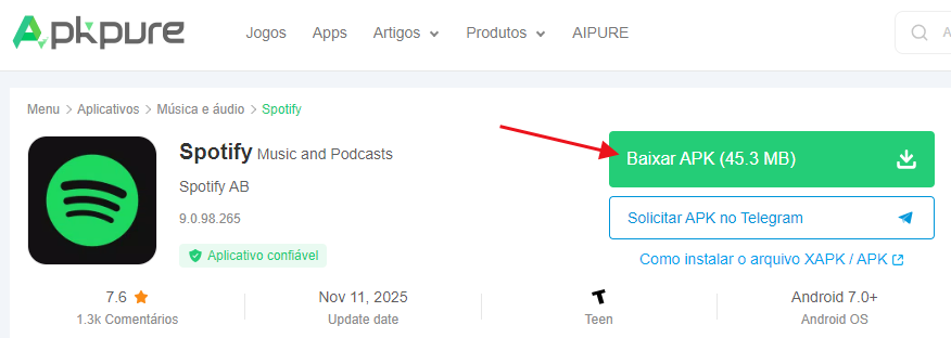 Baixar Spotify APK