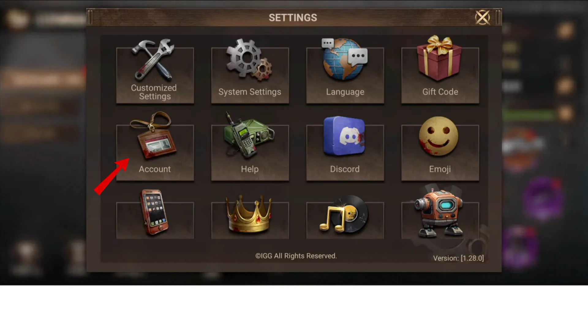 Click the Account icon