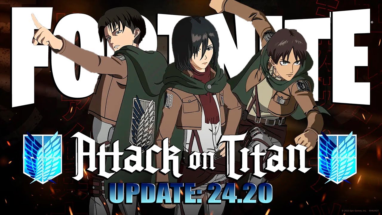 Fortnite recebe crossover com personagens de Attack on Titan