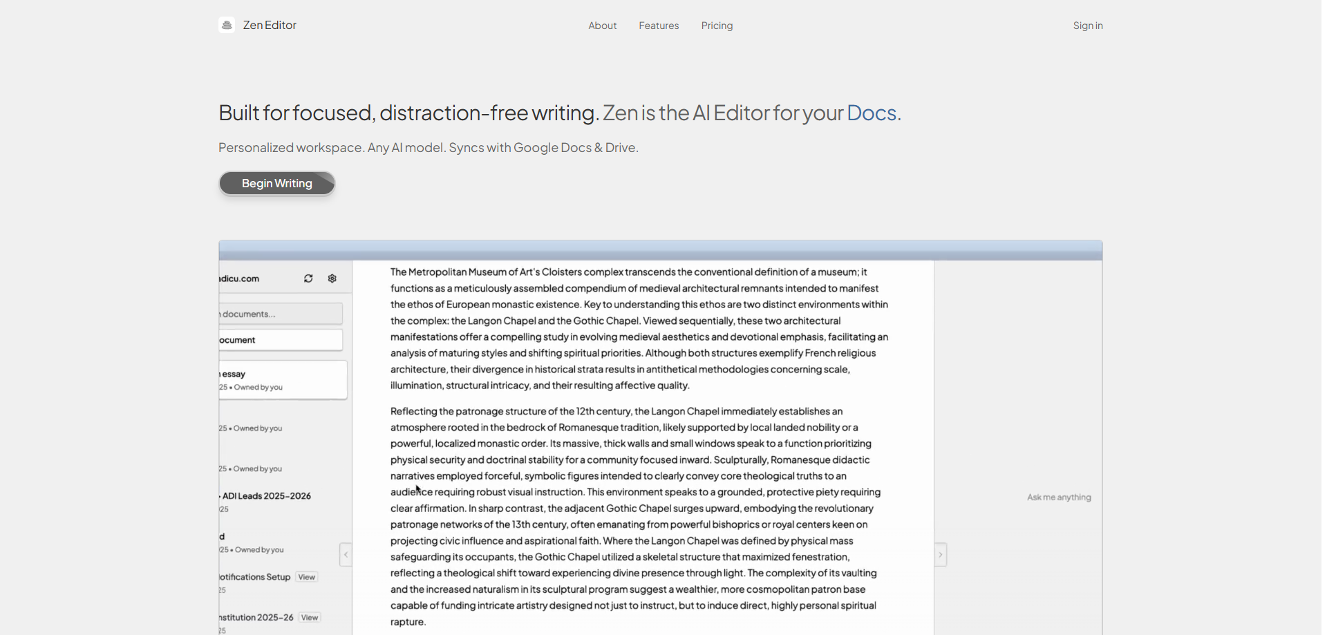 Zen Docs Zen Editor:评论、功能、价格、指南和替代方案