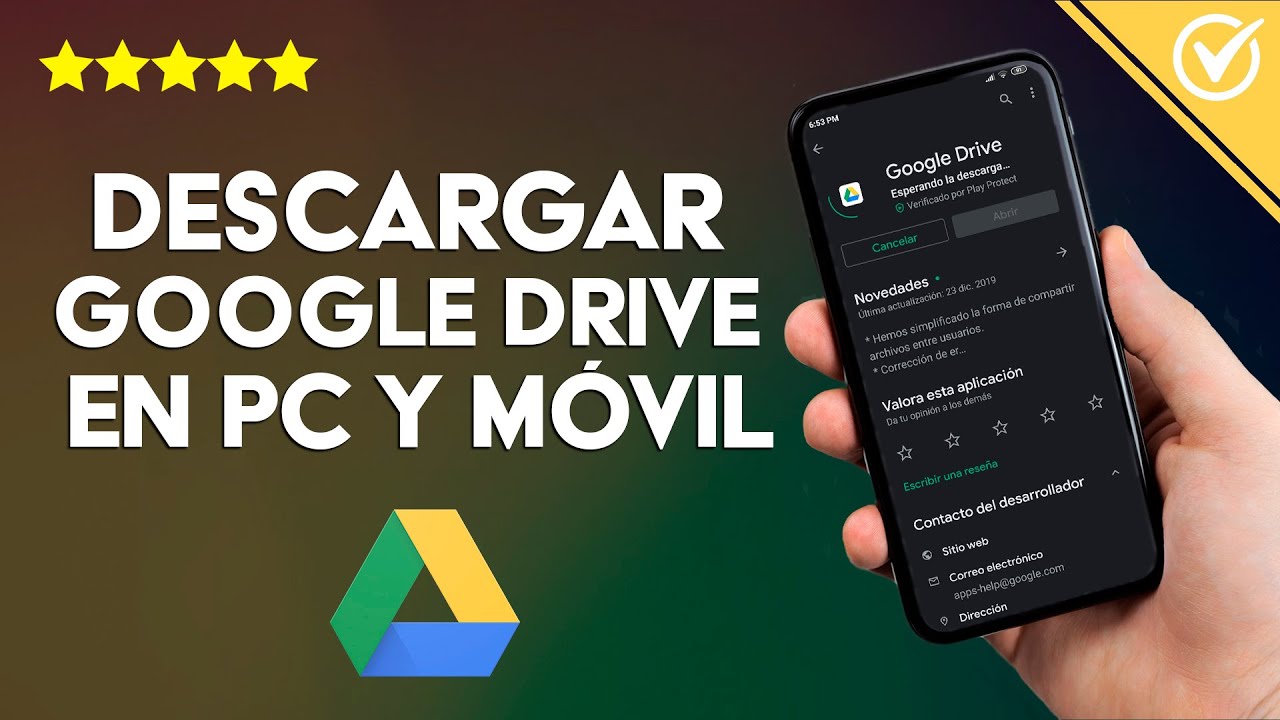 Cómo descargar archivos de Google Drive en dispositivo móviles o en PC