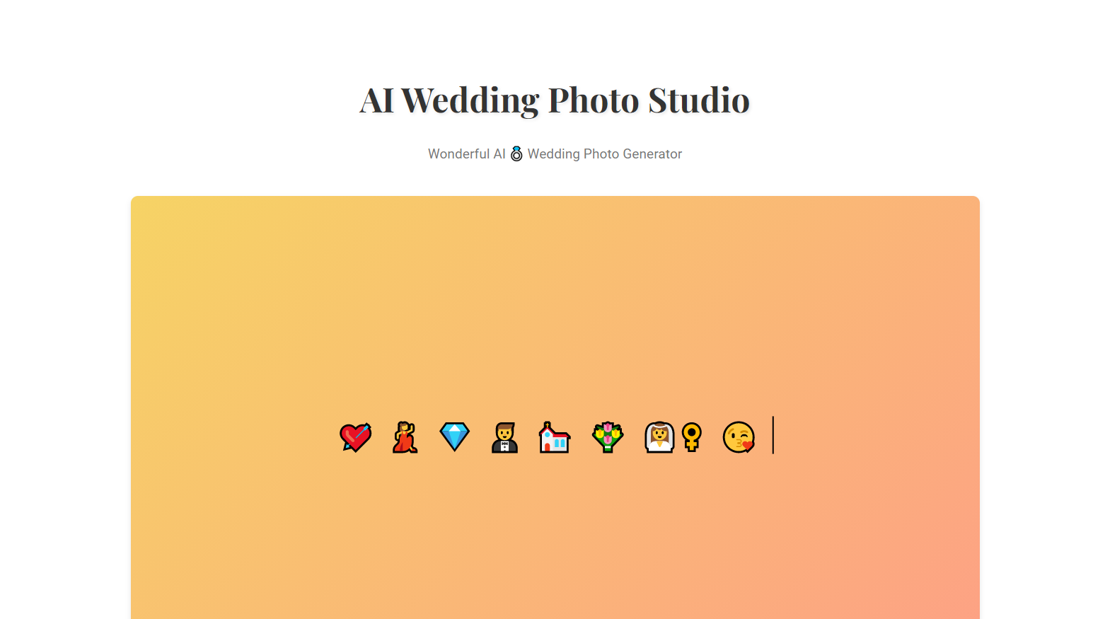 AI Wedding Photo Studio