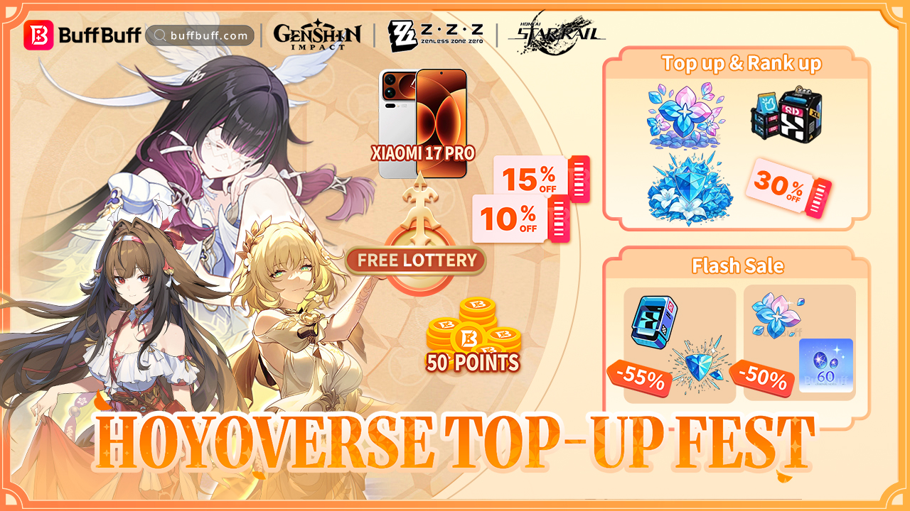 HoYoverse Top-up Fest: Celebrate Genshin Impact 6.3 & Win a Xiaomi 17 Pro on BuffBuff