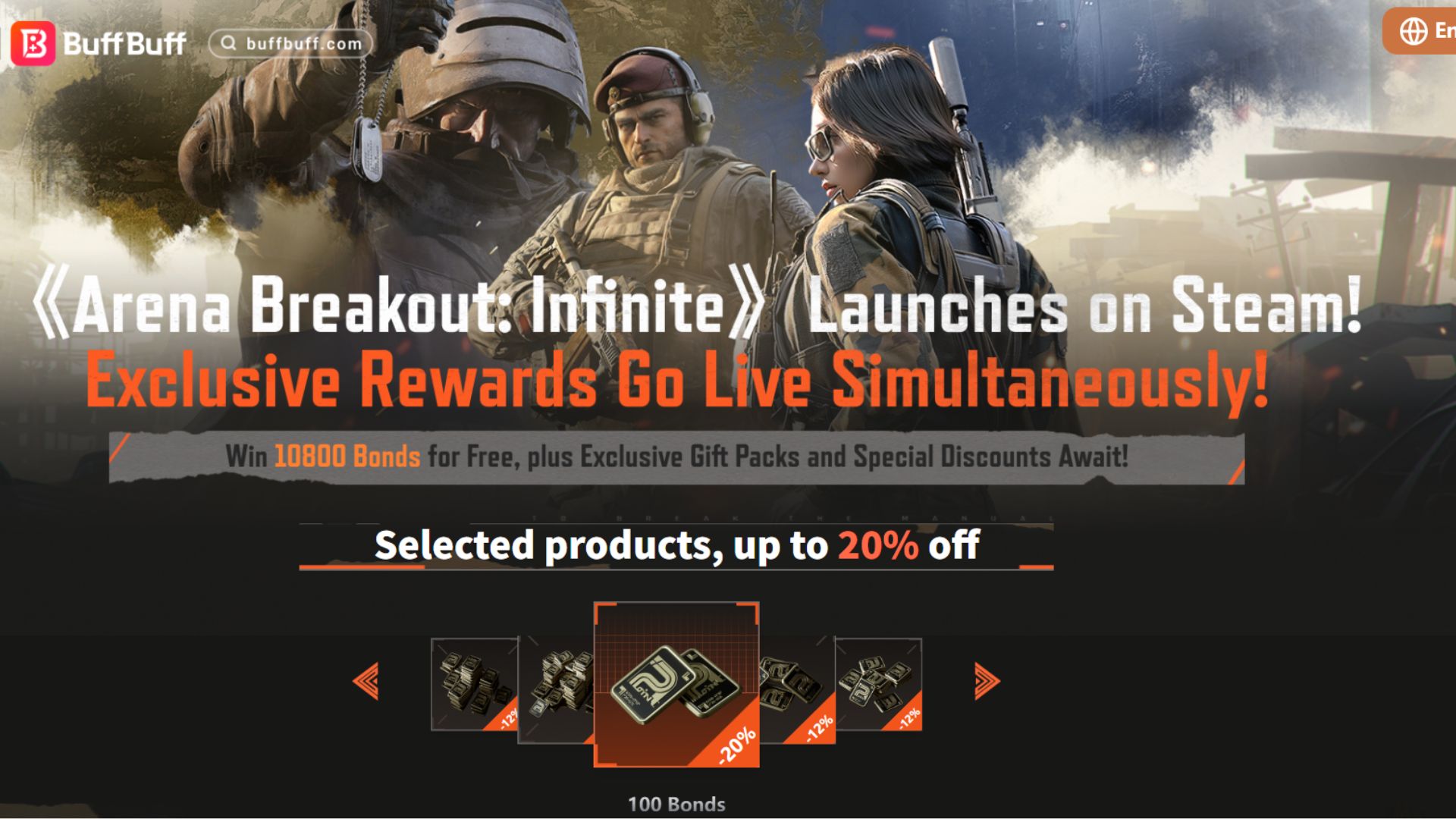 Arena Breakout Infinite Top-Up Event with 20% Bonus - BuffBuff Exclusive image