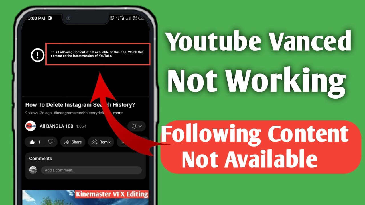 Cómo solucionar el problema de YouTube Vanced que no funciona