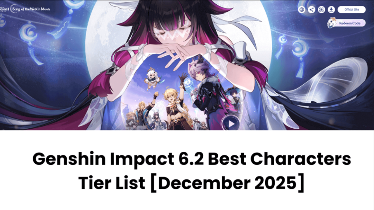 Genshin Impact 6.2 Best Characters Tier List [December 2025]
