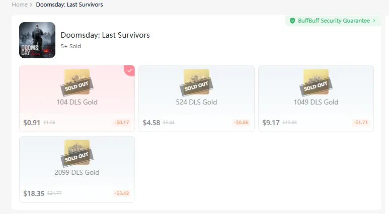 Select the denomination that you want to purchase