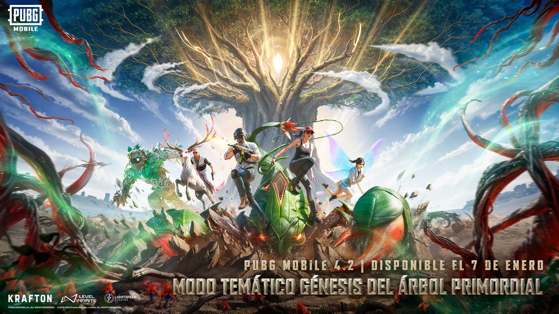 PUBG Mobile 4.2: modo temático Génesis del Árbol Primordial, mejoras y novedades en la última actualización