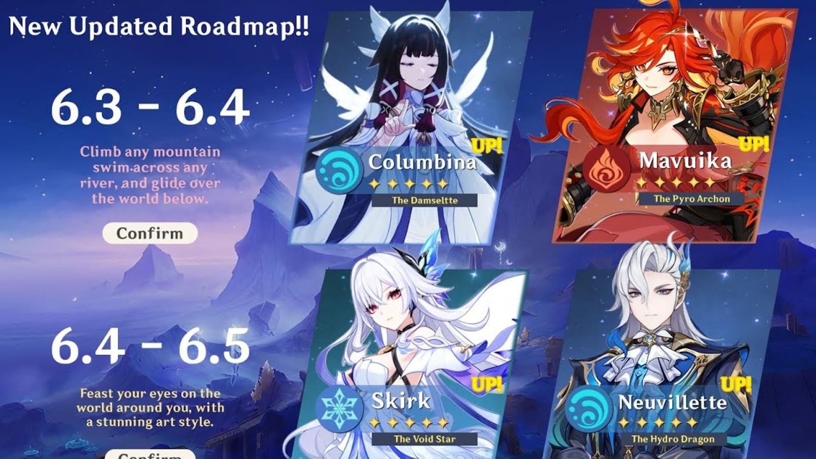 Genshin Impact 6.3-6.5 Roadmap: Colombina’s Kit, Zabai’s Debut & Varka Leaks