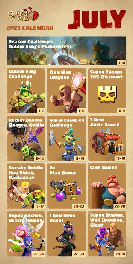 Clash of Clans March 2023: List of Weekly Events, Challenges, and
