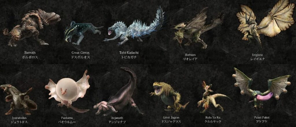 All Monster Hunter Now monsters