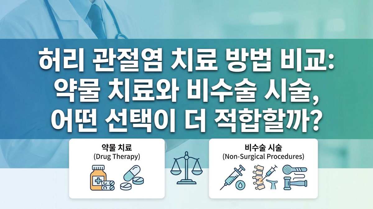 허리 관절염 치료 방법 비교: 약물 치료와 비수술 시술, 어떤 선택이 더 적합할까?