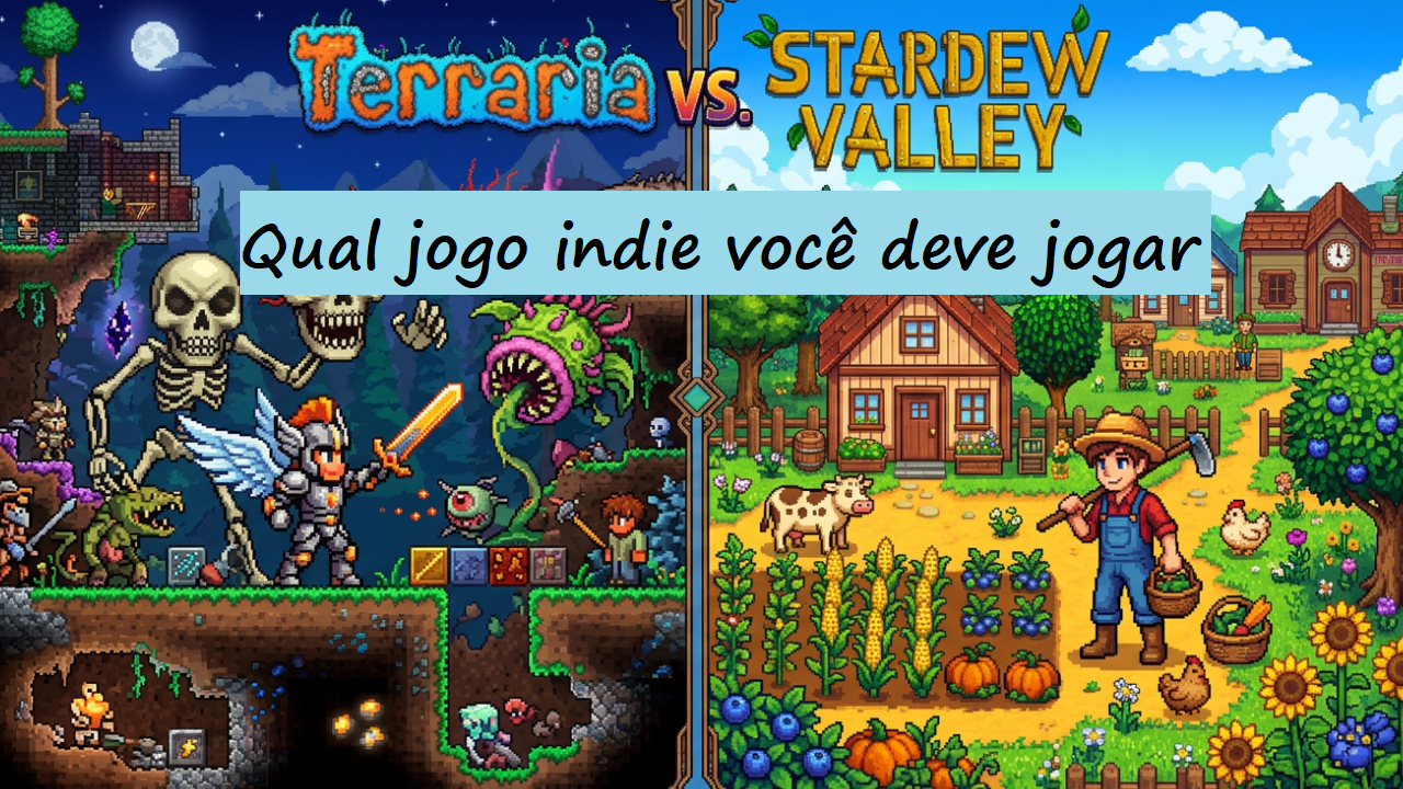Terraria vs. Stardew Valley: Qual jogo indie você deve jogar em 2026?