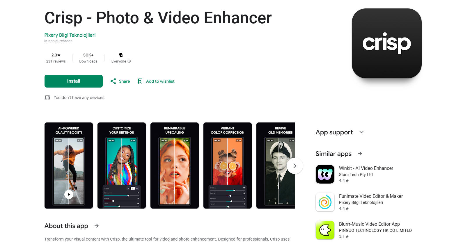 Crisp - Photo & Video Enhancer