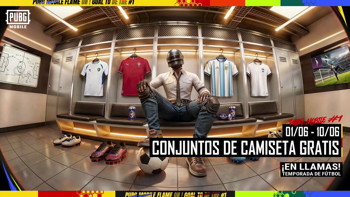 PUBG Mobile Football 2026: Cómo conseguir las camisetas de las selecciones nacionales gratis