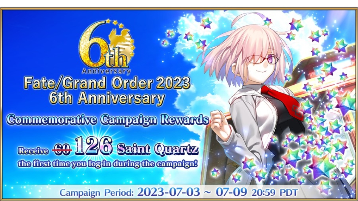 FGO 6th Anniversary Features 5-Star Servants, Special Events & More