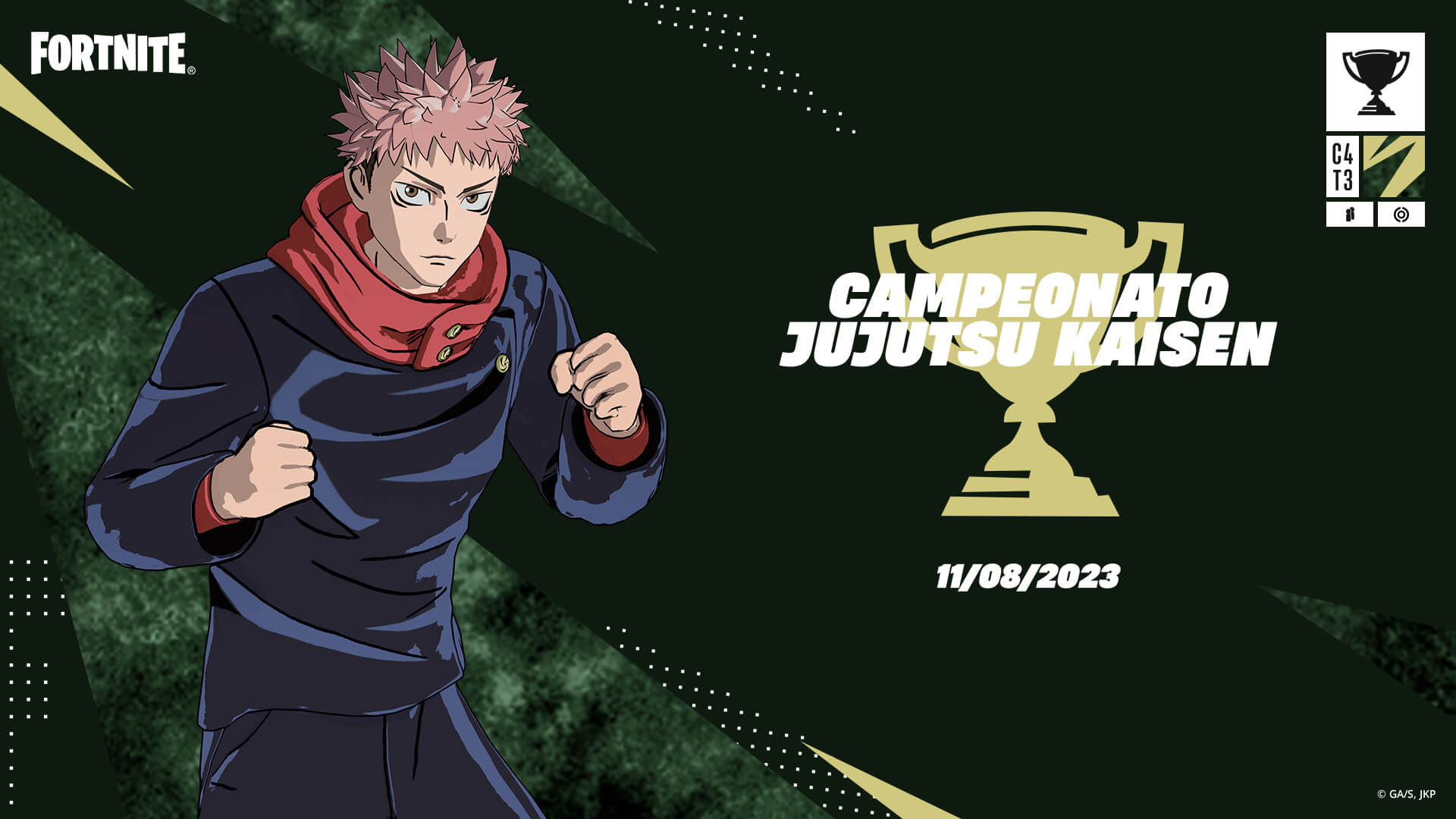 Colaboração Fortnite x Jujutsu Kaisen está disponível com ricas recompensas de missões