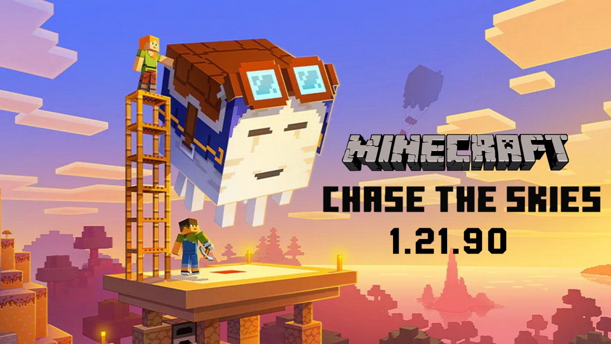 Minecraft 1.21.90 APK: "Chase the Skies" Update with Happy Ghast and Vibrant Visuals image