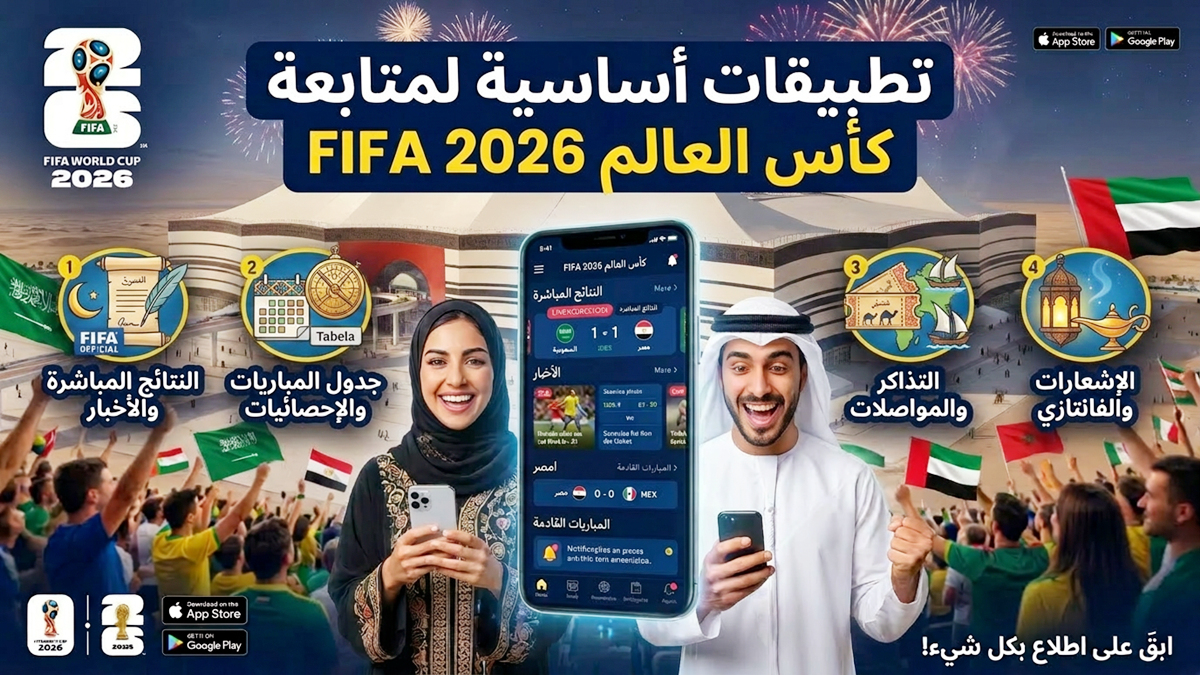 تطبيقات أساسية لمتابعة كأس العالم FIFA 2026: النتائج، الإحصائيات والبث المباشر