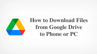 How to Download Files from Google Drive to Desktop or Phone