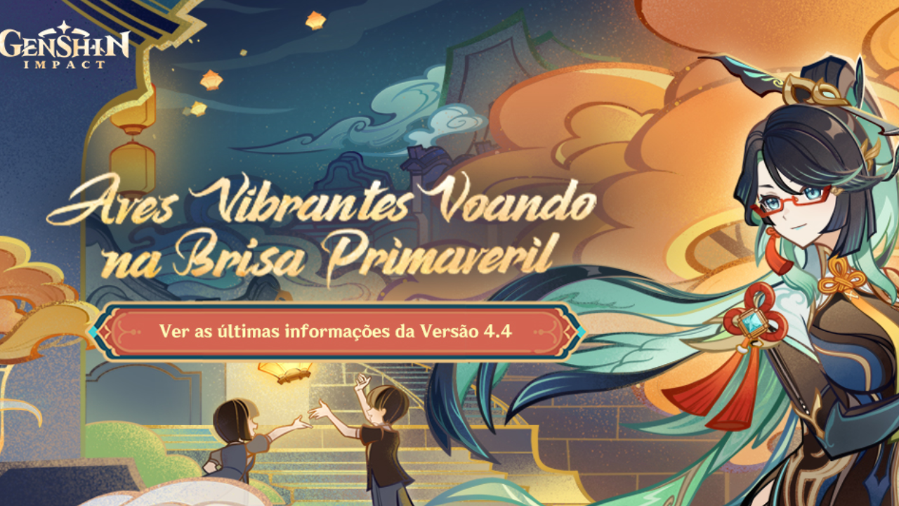 A versão 4.4 do Genshin Impact "Aves Vibrantes Voando na Brisa Primaveril" será lançada em 31 de janeiro image