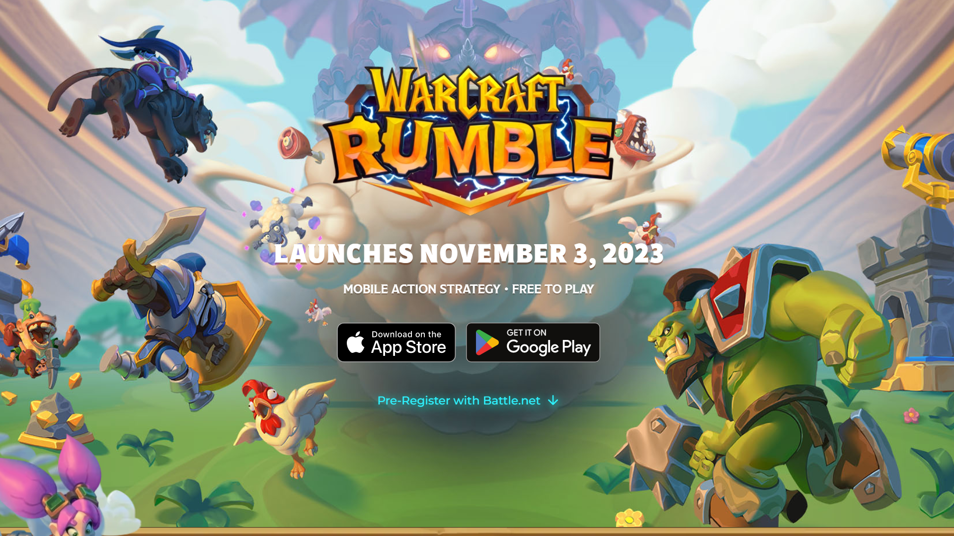 Lançamento Global de Warcraft Rumble, em 3 de Novembro! — Warcraft