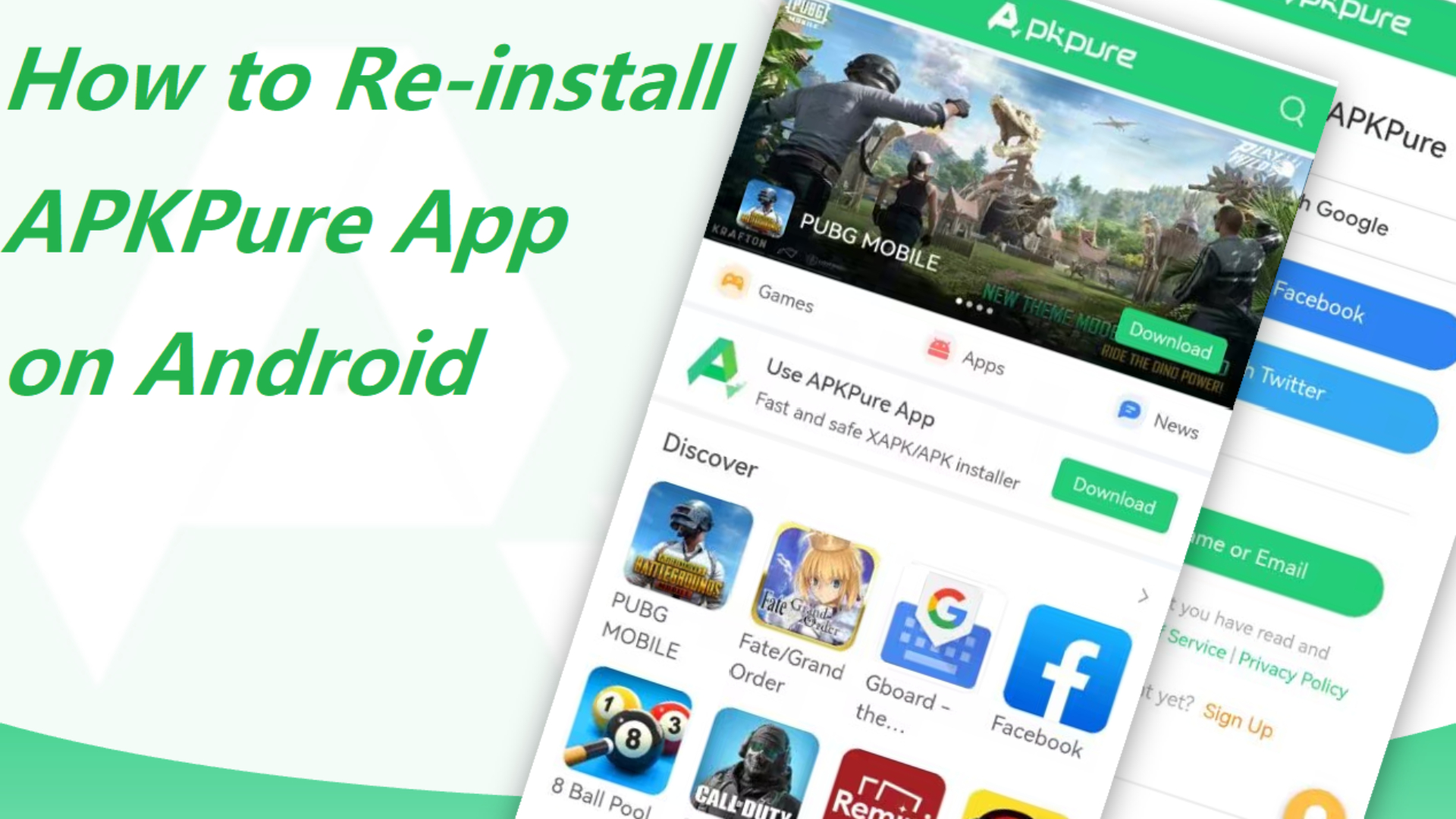 How To Re install APKPure App On Android