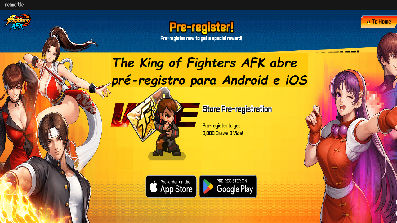 The King of Fighters AFK: Pré-registro Disponível para Android e iOS