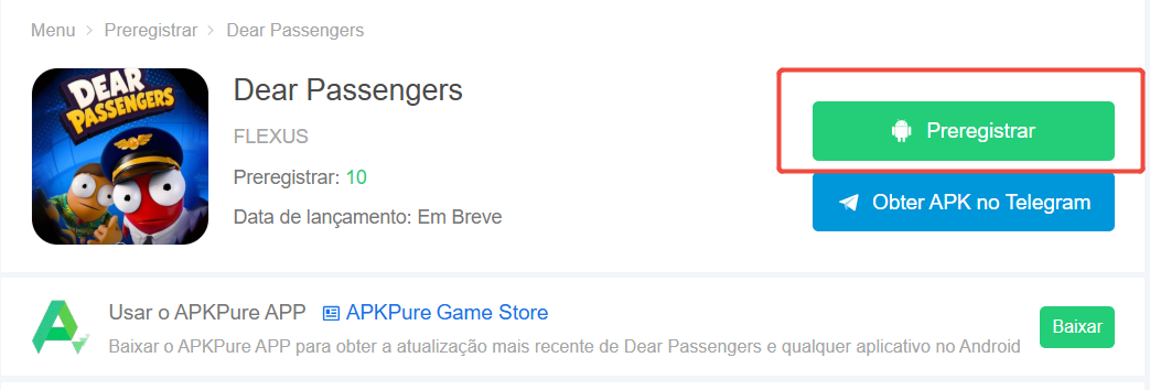 Dear Passengers pré-registro