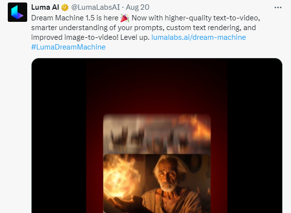 Luma's Dream Machine 1.5