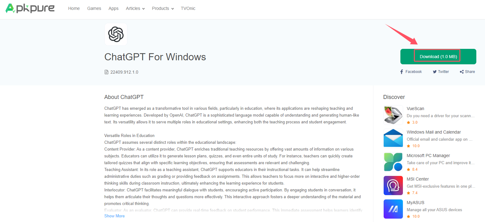 ChatGPT Windows İndirme