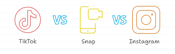 TikTok vs snapchat vs Instagram