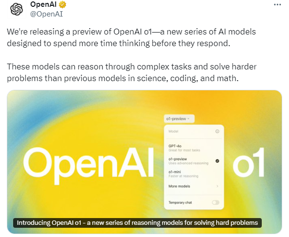 https://x.com/OpenAI/status/1834278217626317026