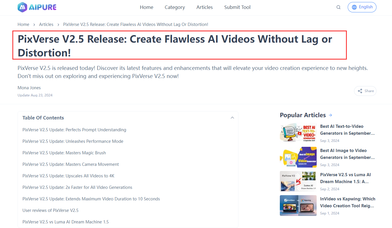 Pembaruan PixVerse V2.5