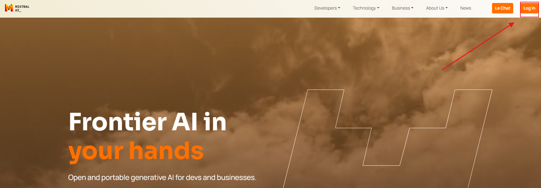 登錄 Mistral AI