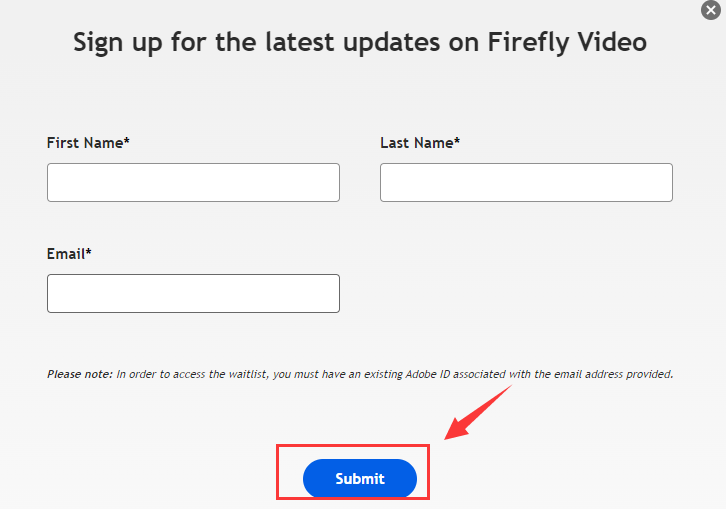 Adobe Firefly Waitlist