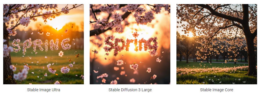 Stable Image Ultra VS Stable Diffusion 3 Large VS Stable Image Core