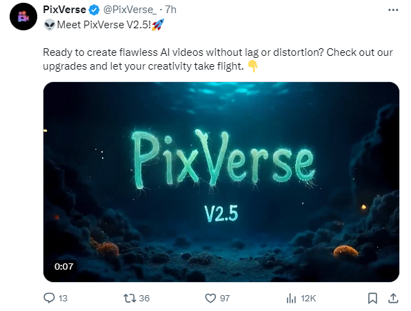 pixverse v2.5