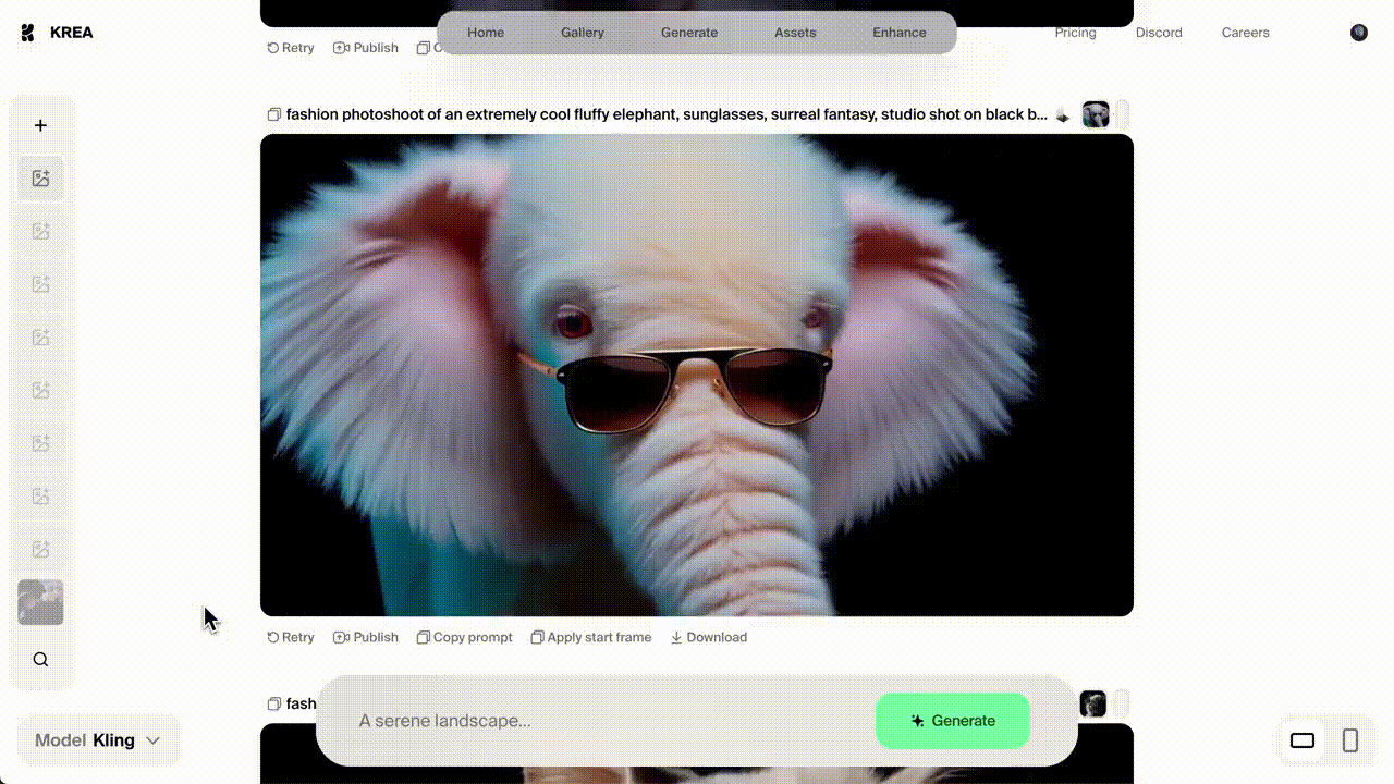  AI video generator Krea ai